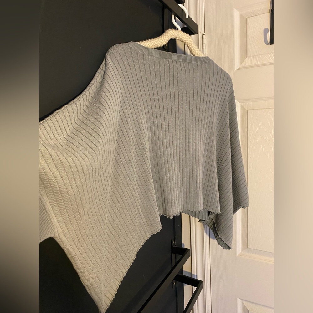 By Together Gray Poncho Sweater
